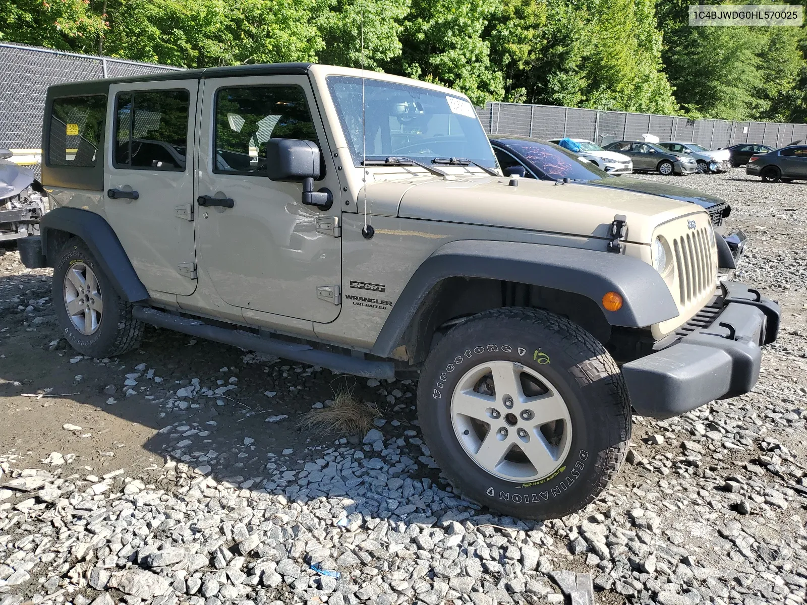 2017 Jeep Wrangler Unlimited Sport VIN: 1C4BJWDG0HL570025 Lot: 56458114