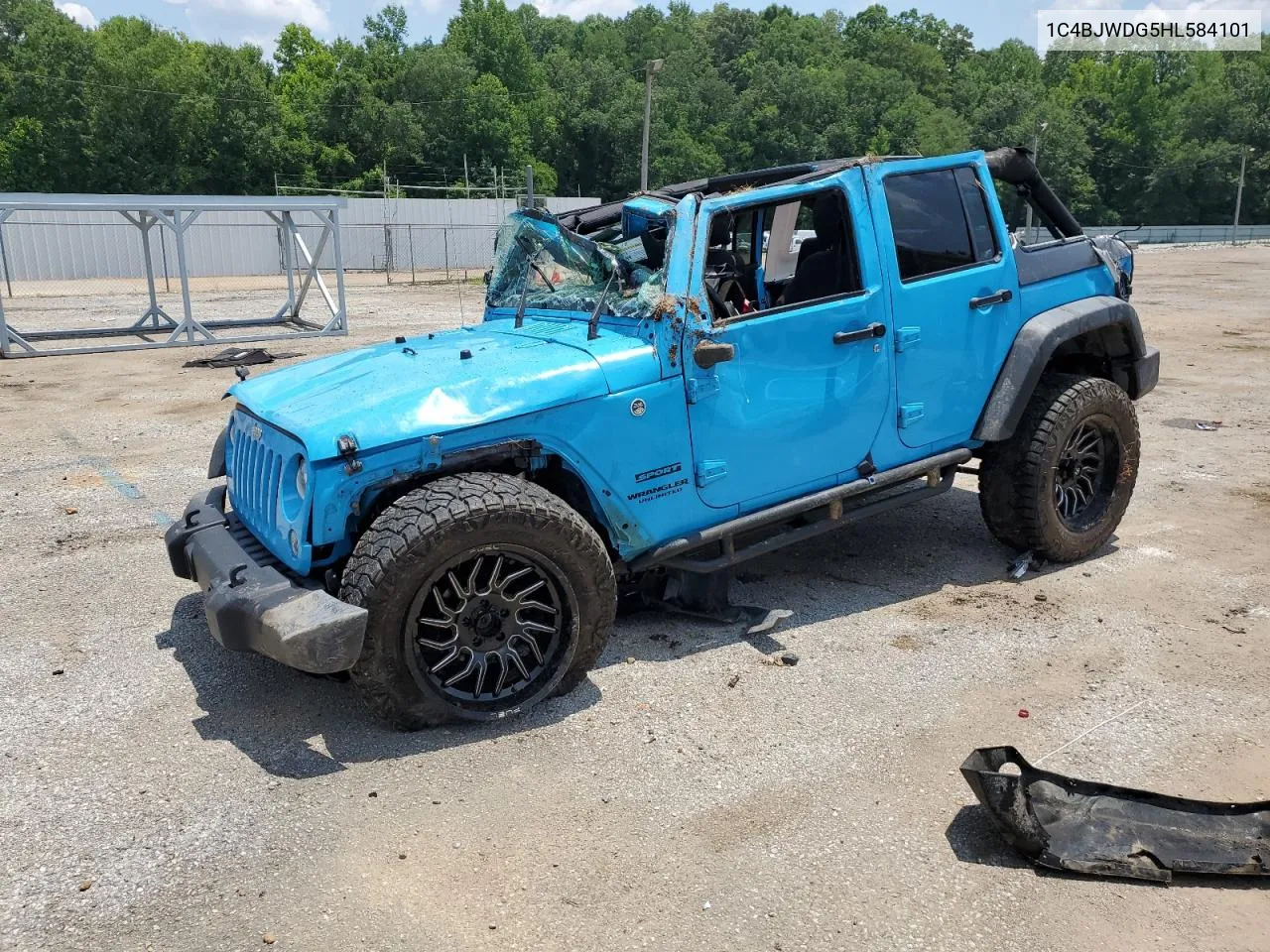 2017 Jeep Wrangler Unlimited Sport VIN: 1C4BJWDG5HL584101 Lot: 61526134