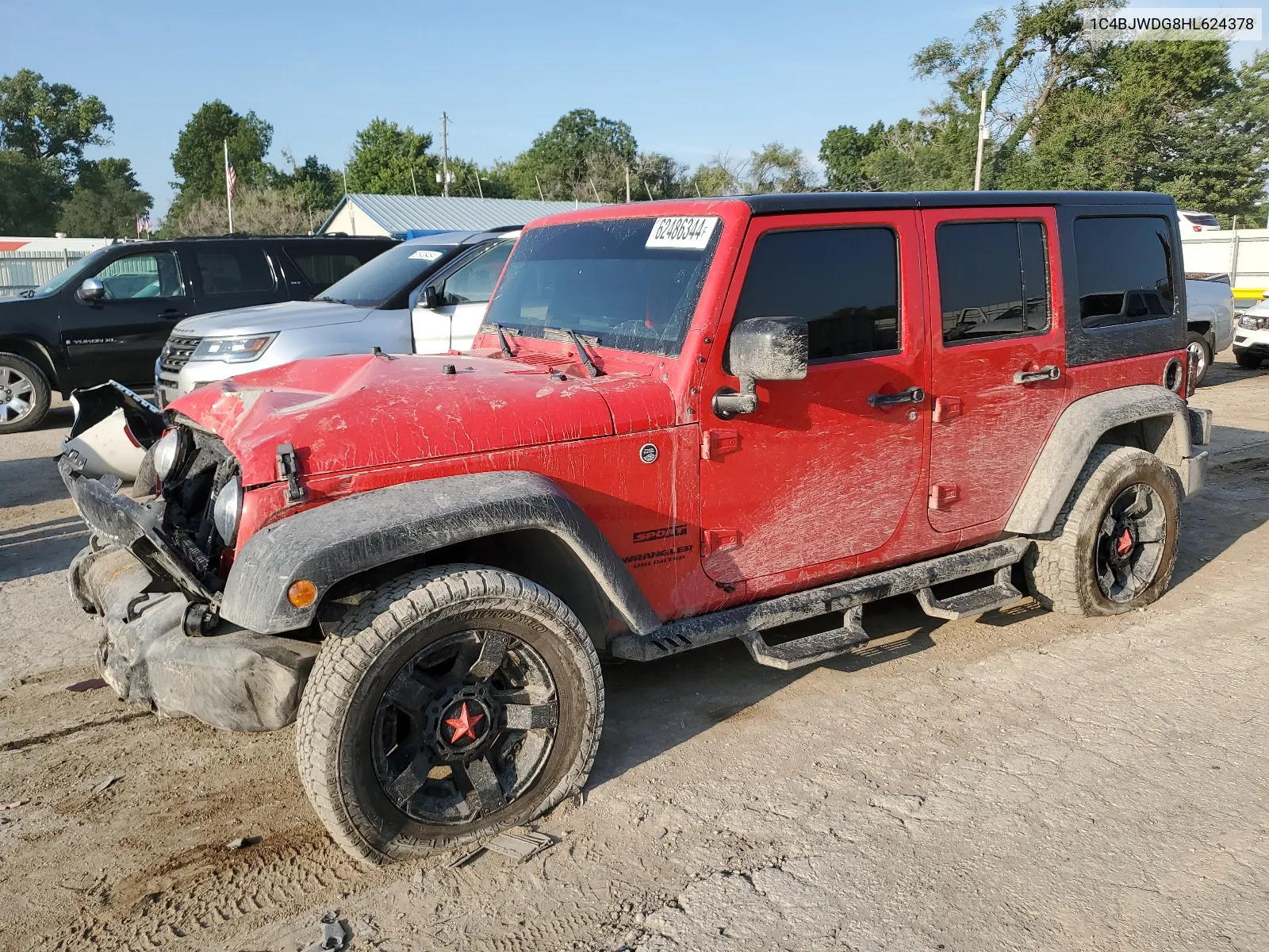 2017 Jeep Wrangler Unlimited Sport VIN: 1C4BJWDG8HL624378 Lot: 62486344