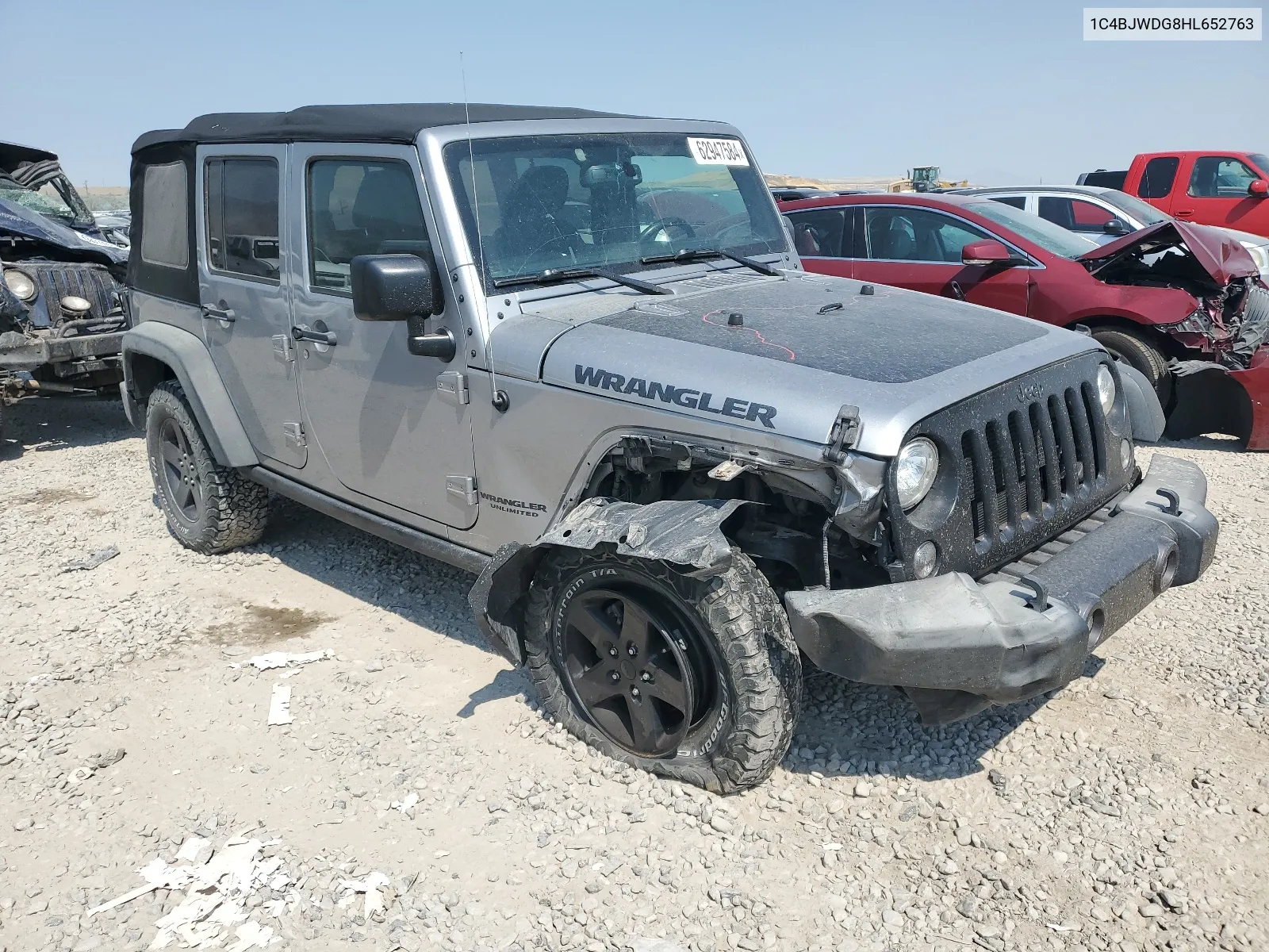 2017 Jeep Wrangler Unlimited Sport VIN: 1C4BJWDG8HL652763 Lot: 62947584