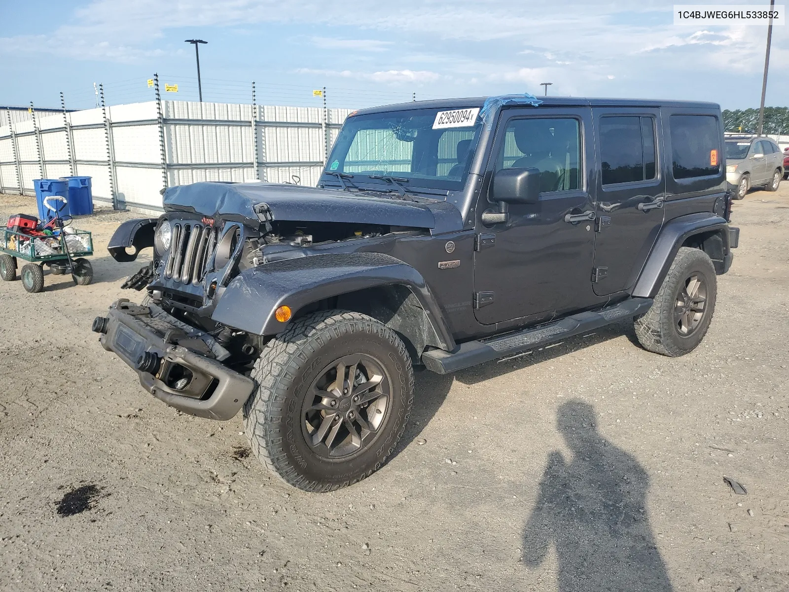 2017 Jeep Wrangler Unlimited Sahara VIN: 1C4BJWEG6HL533852 Lot: 62950094