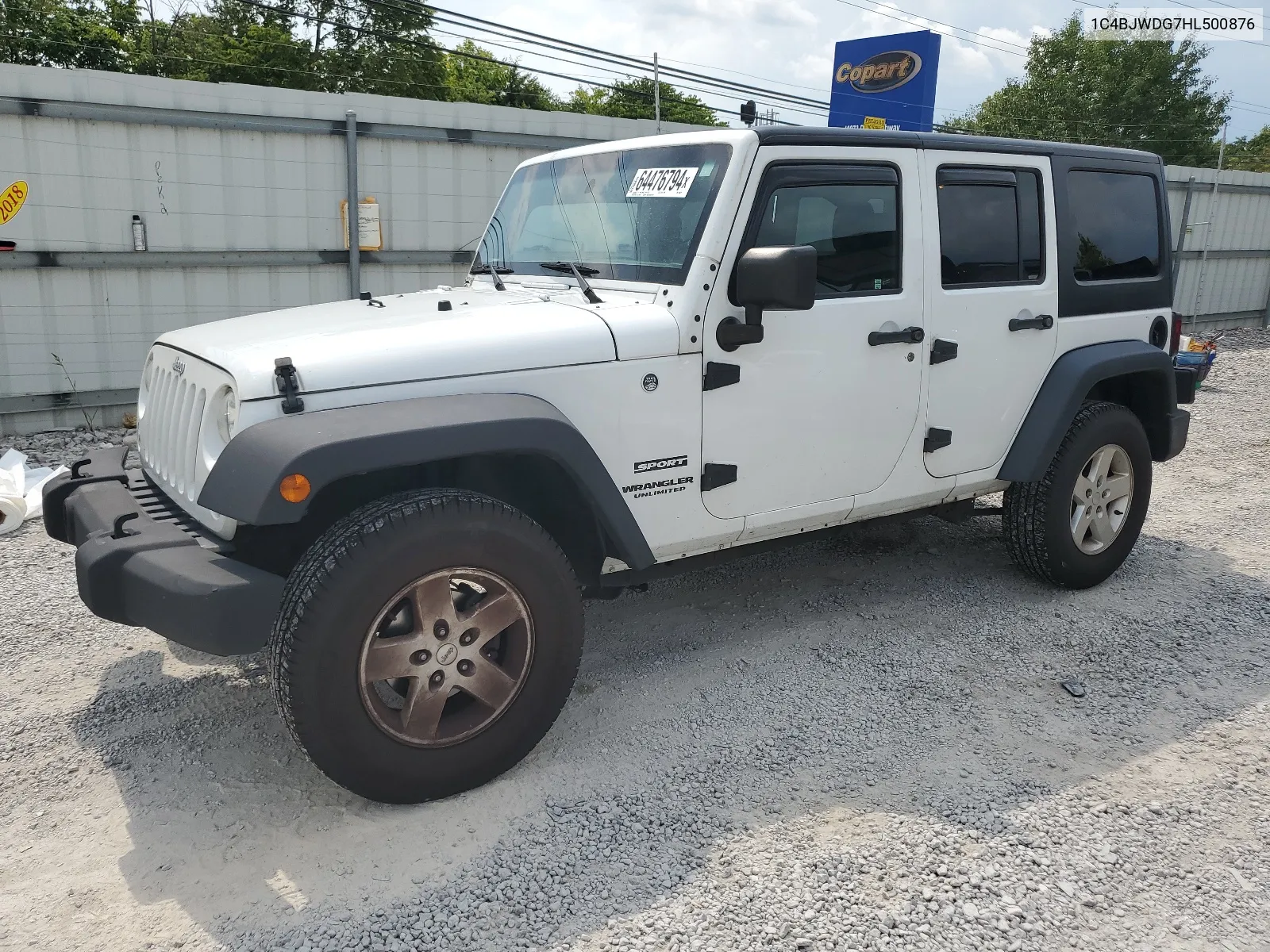 2017 Jeep Wrangler Unlimited Sport VIN: 1C4BJWDG7HL500876 Lot: 64476794