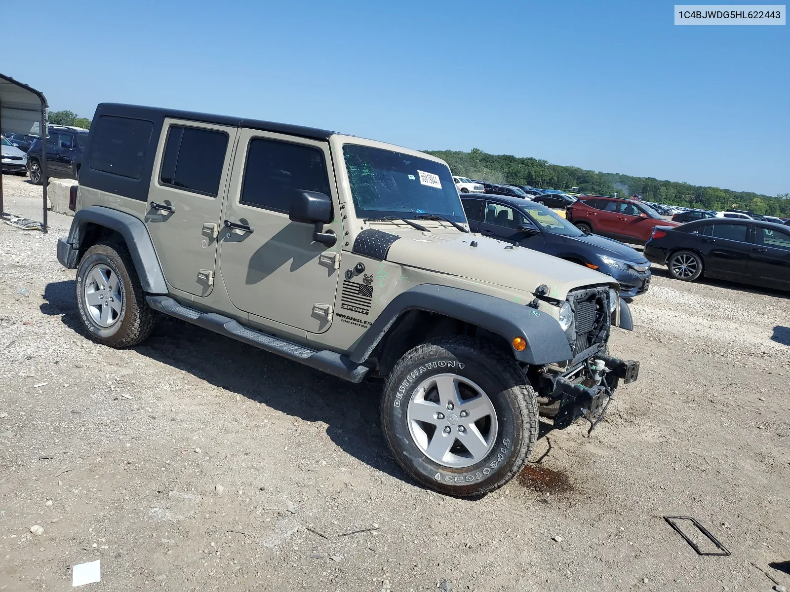 2017 Jeep Wrangler Unlimited Sport VIN: 1C4BJWDG5HL622443 Lot: 65819844