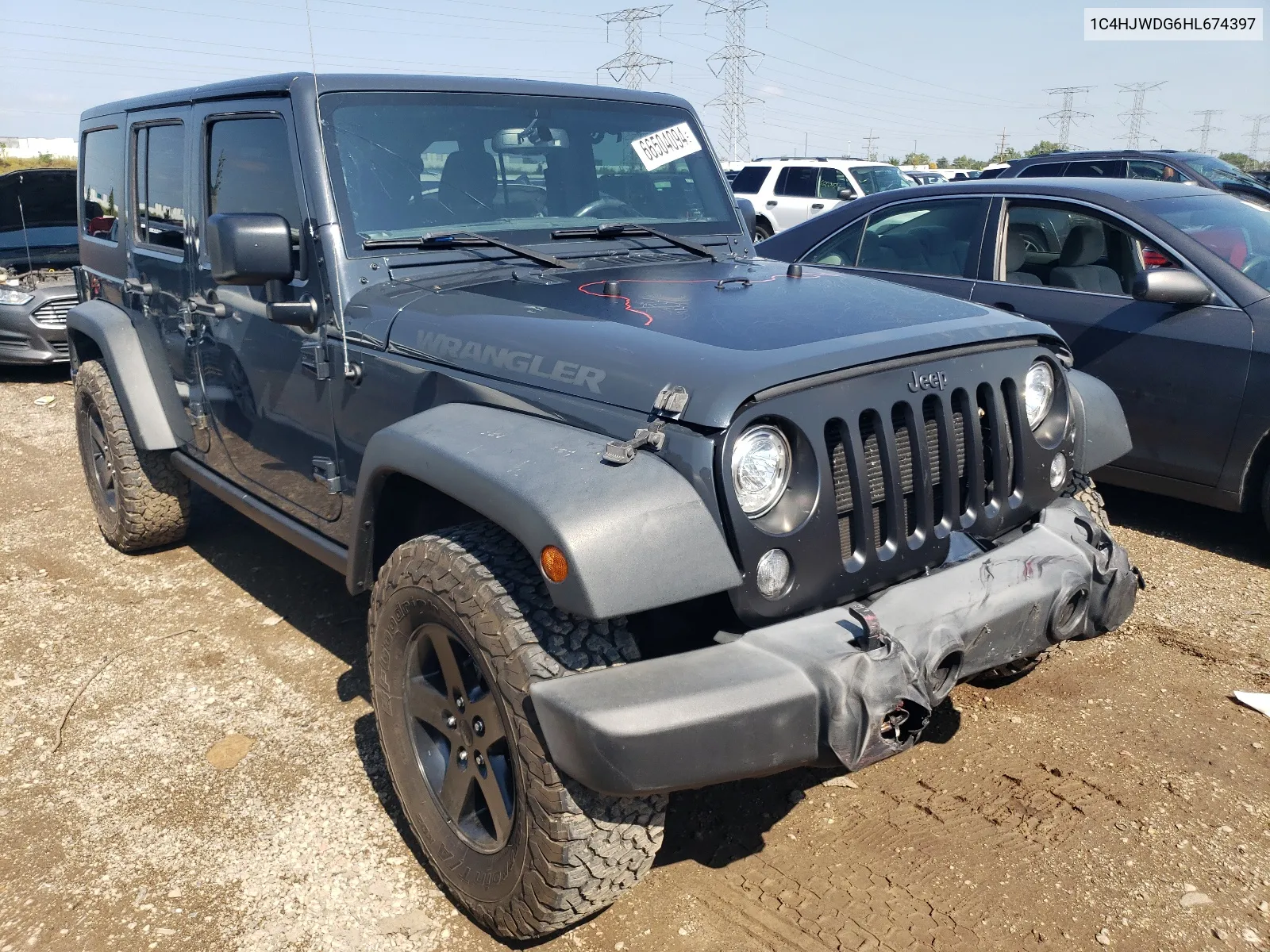 1C4HJWDG6HL674397 2017 Jeep Wrangler Unlimited Sport