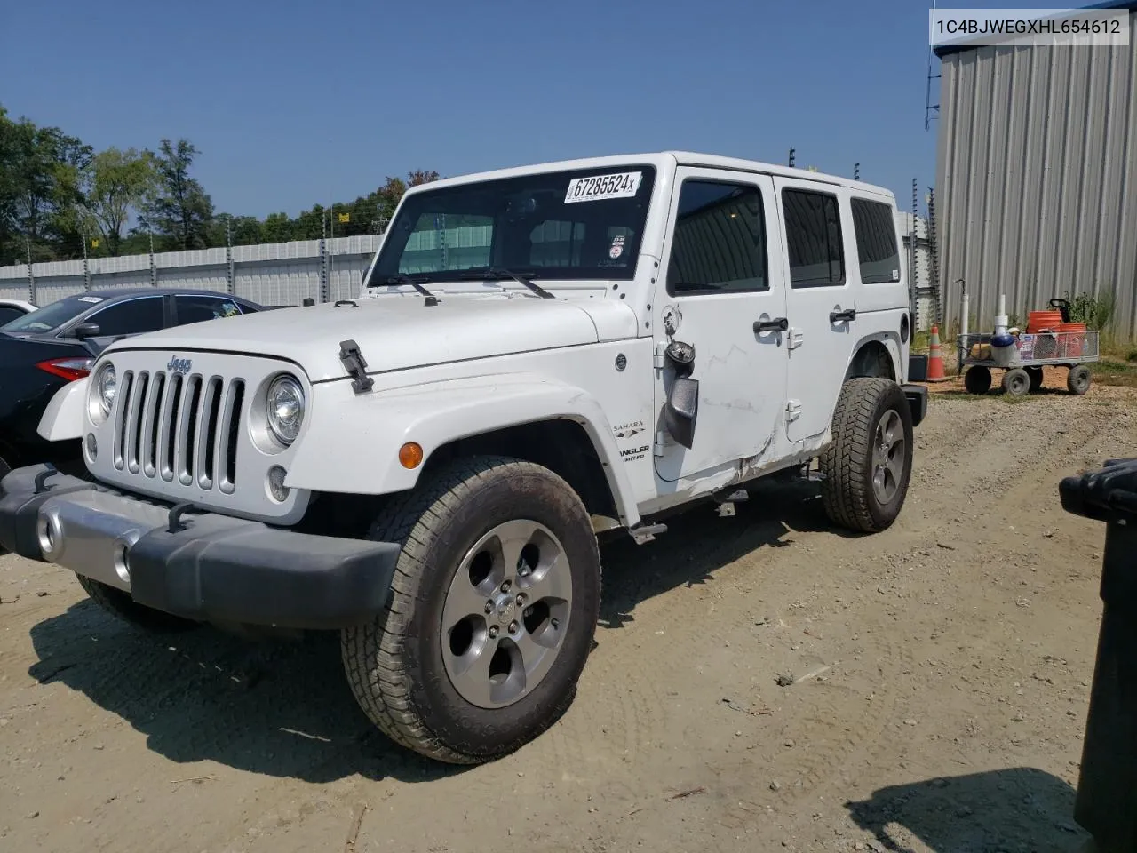 2017 Jeep Wrangler Unlimited Sahara VIN: 1C4BJWEGXHL654612 Lot: 67285524