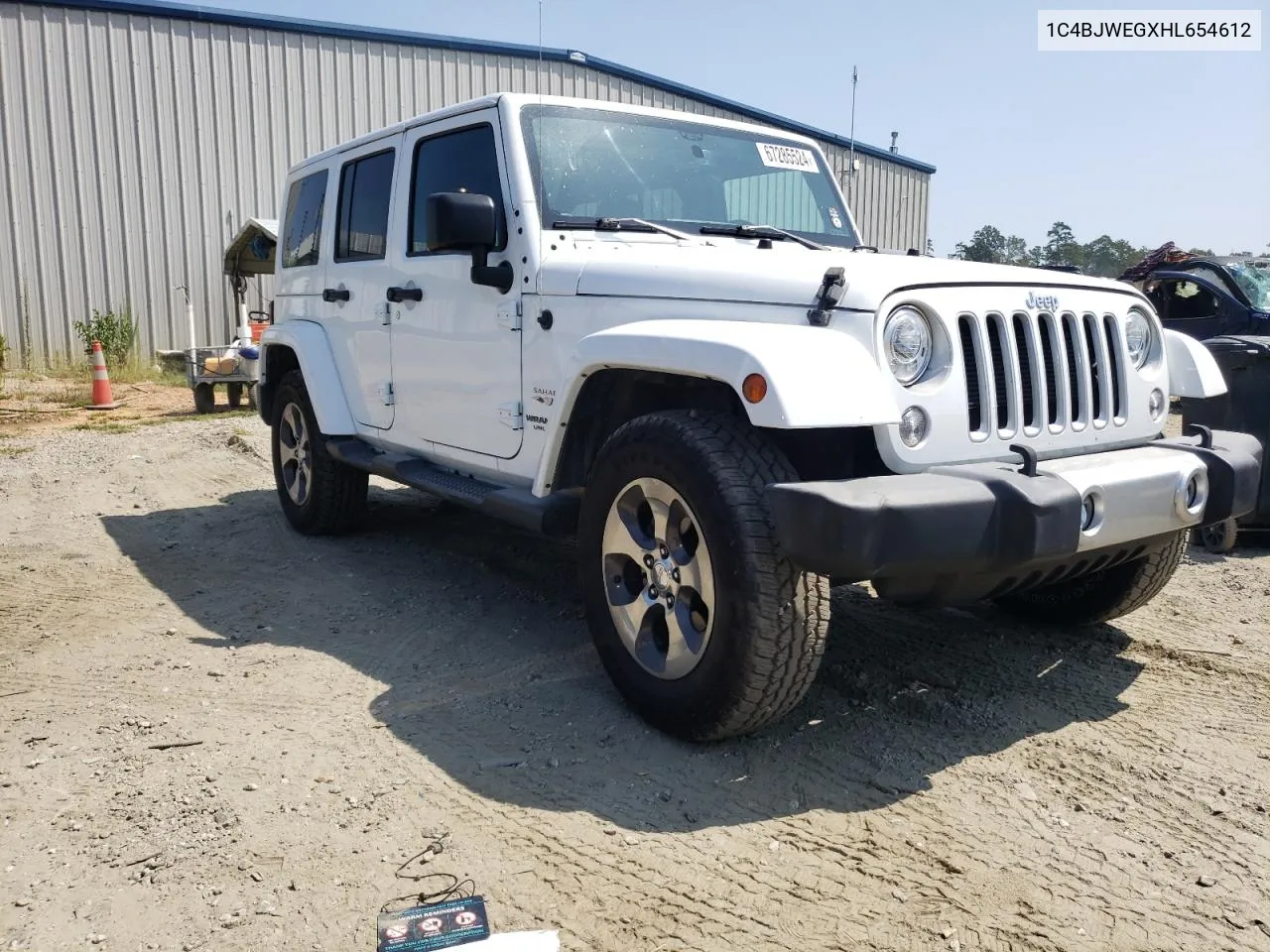 2017 Jeep Wrangler Unlimited Sahara VIN: 1C4BJWEGXHL654612 Lot: 67285524