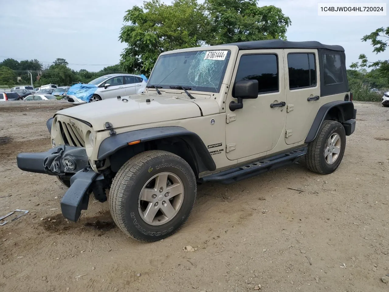 2017 Jeep Wrangler Unlimited Sport VIN: 1C4BJWDG4HL720024 Lot: 67861444