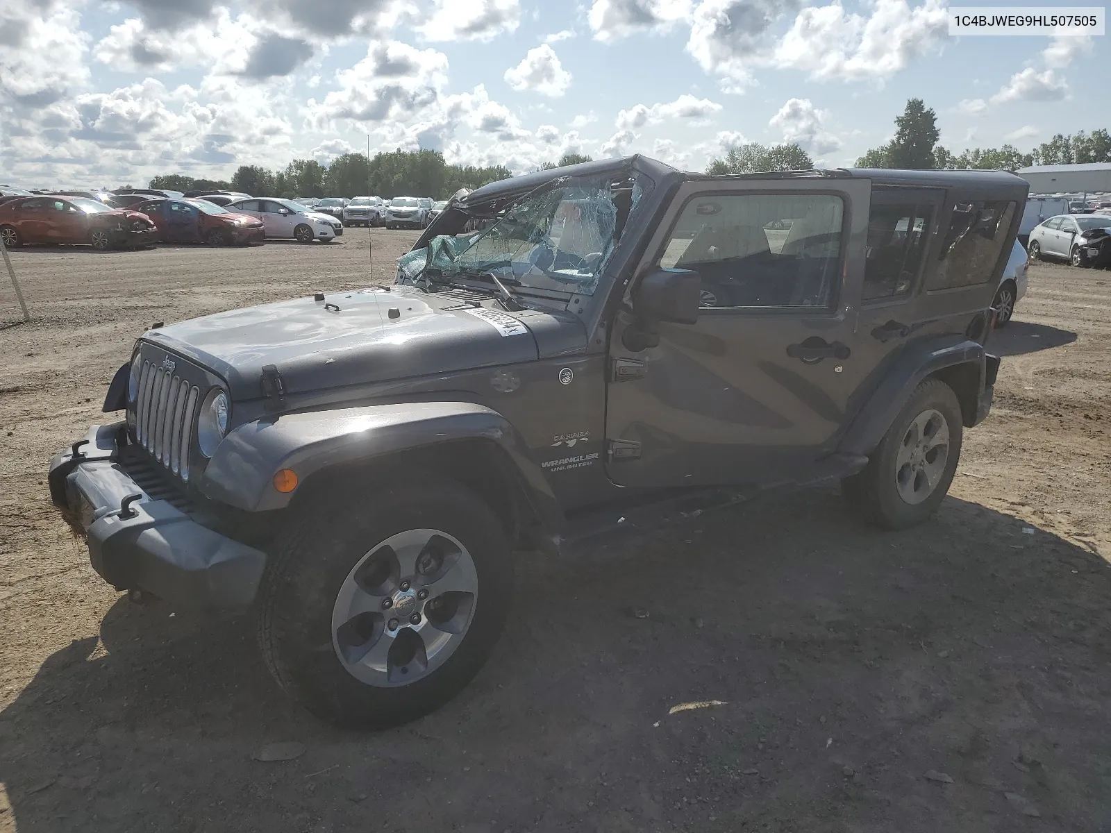 2017 Jeep Wrangler Unlimited Sahara VIN: 1C4BJWEG9HL507505 Lot: 68083834