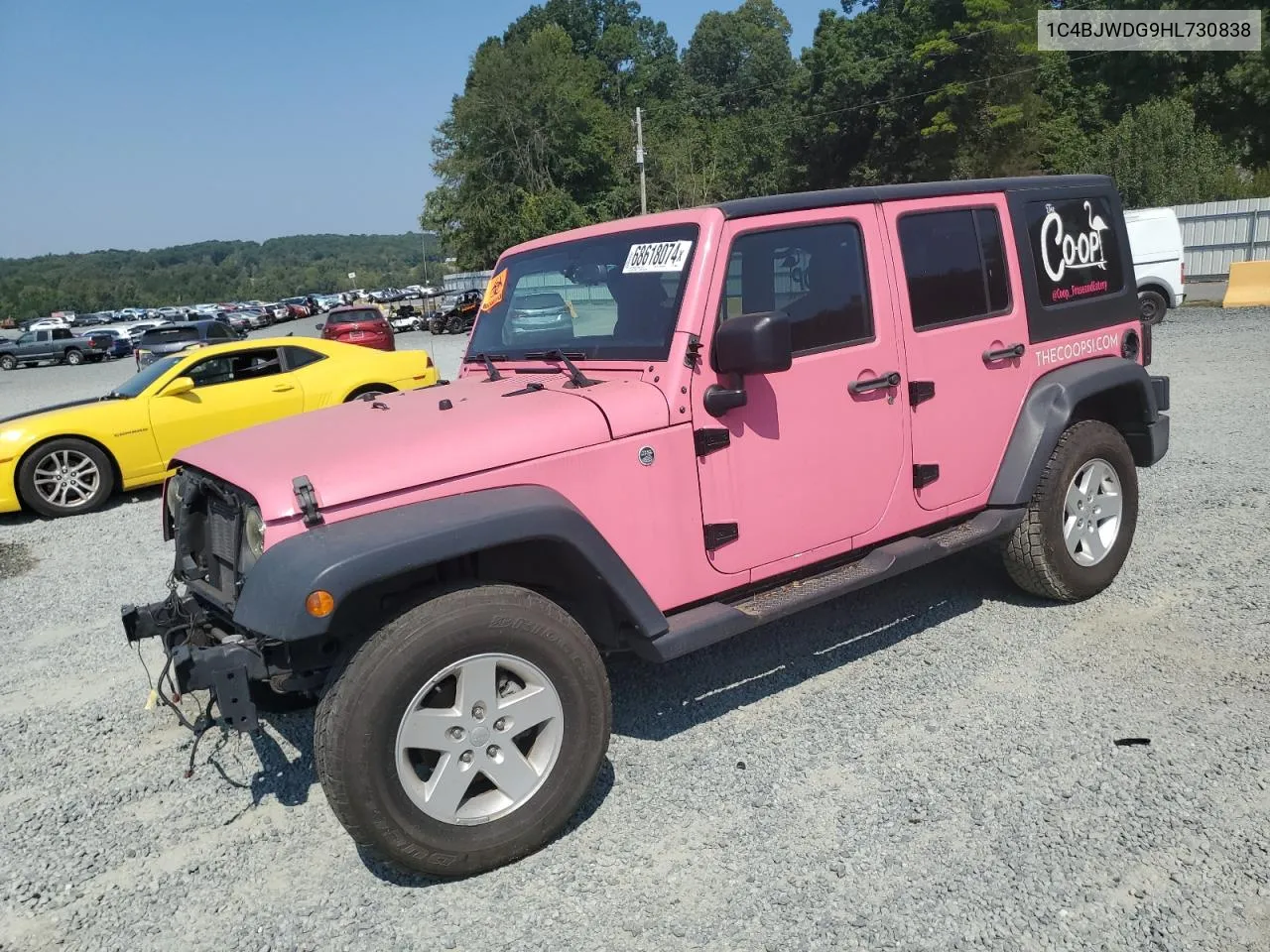 2017 Jeep Wrangler Unlimited Sport VIN: 1C4BJWDG9HL730838 Lot: 68618074