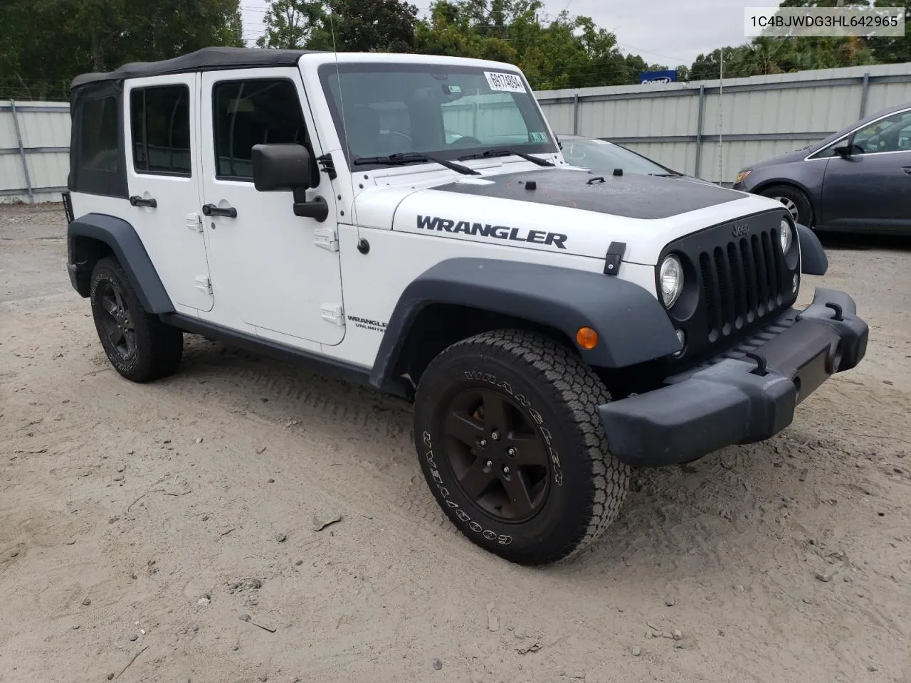 2017 Jeep Wrangler Unlimited Sport VIN: 1C4BJWDG3HL642965 Lot: 69174894