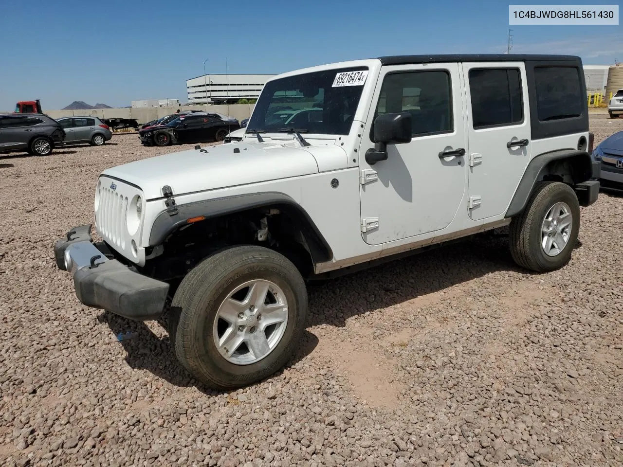 2017 Jeep Wrangler Unlimited Sport VIN: 1C4BJWDG8HL561430 Lot: 69216474