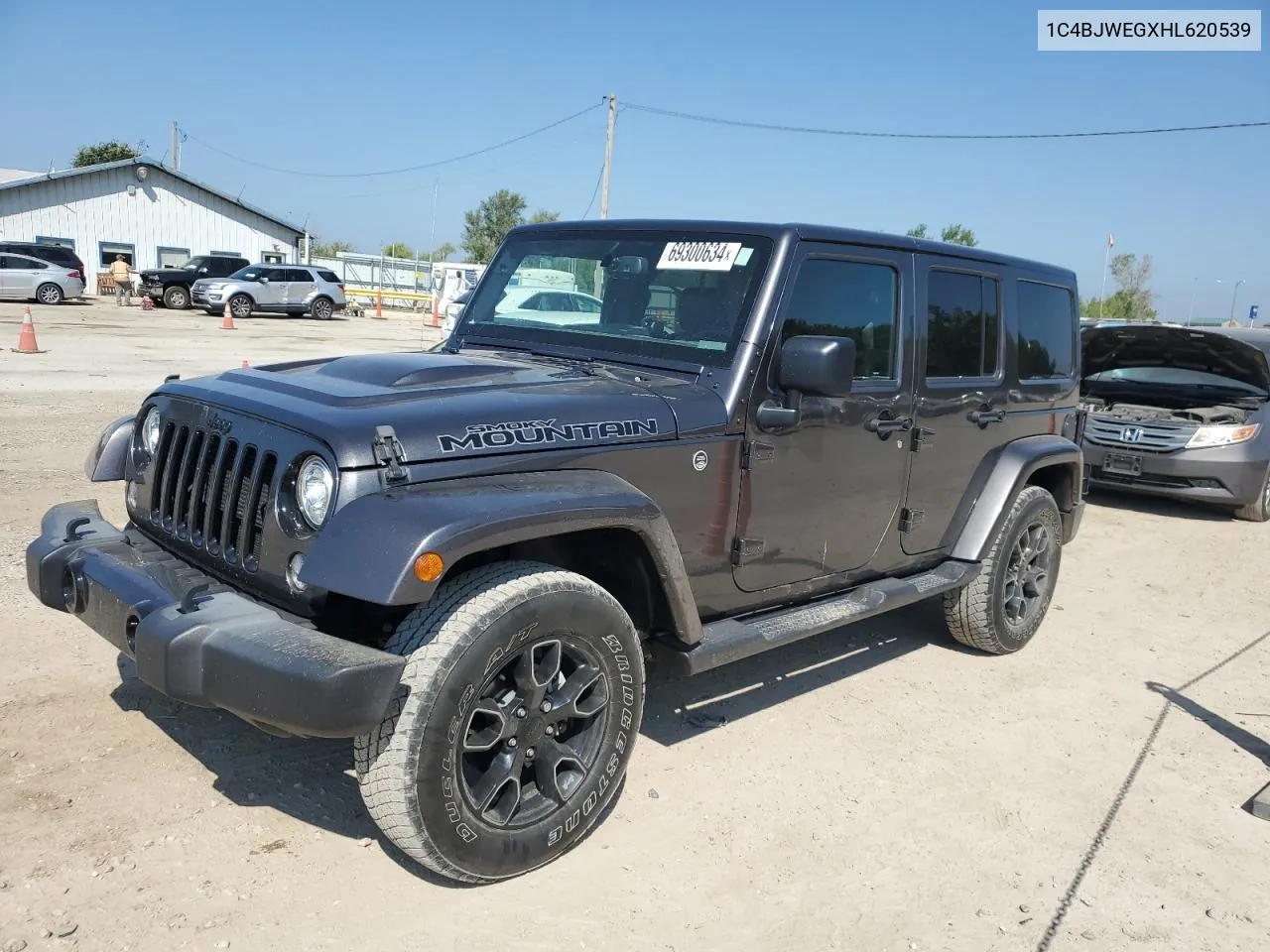 2017 Jeep Wrangler Unlimited Sahara VIN: 1C4BJWEGXHL620539 Lot: 69300634