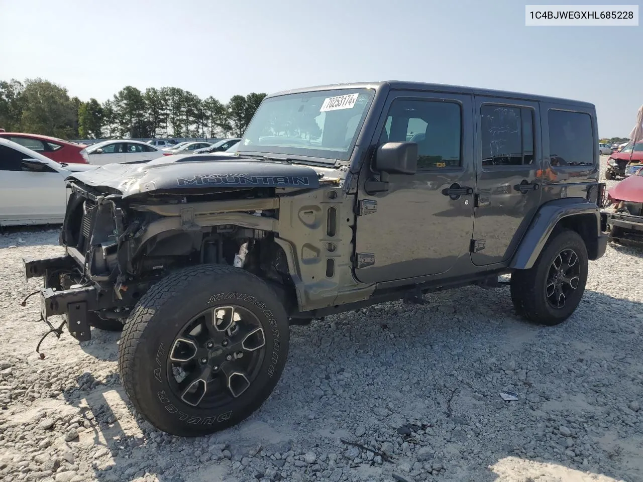 2017 Jeep Wrangler Unlimited Sahara VIN: 1C4BJWEGXHL685228 Lot: 70253174