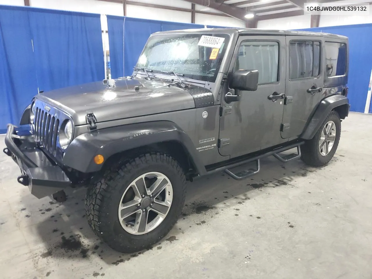 2017 Jeep Wrangler Unlimited Sport VIN: 1C4BJWDG0HL539132 Lot: 70688864