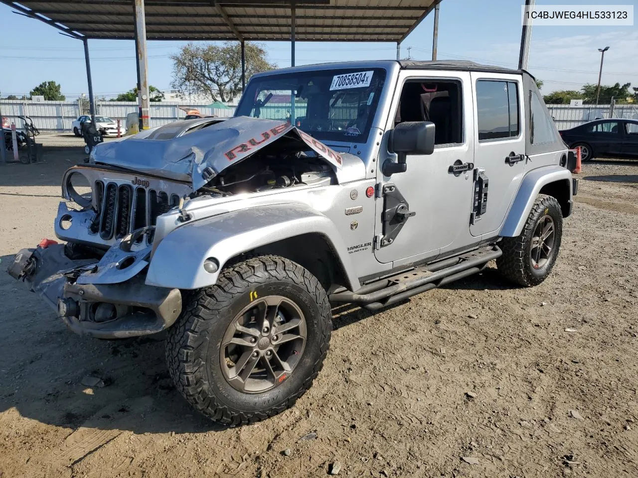 1C4BJWEG4HL533123 2017 Jeep Wrangler Unlimited Sahara