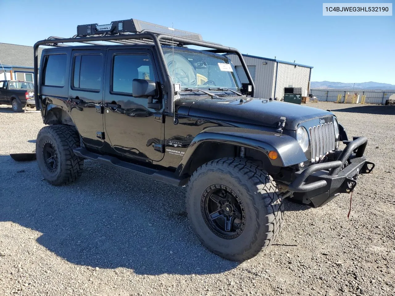 2017 Jeep Wrangler Unlimited Sahara VIN: 1C4BJWEG3HL532190 Lot: 70862774