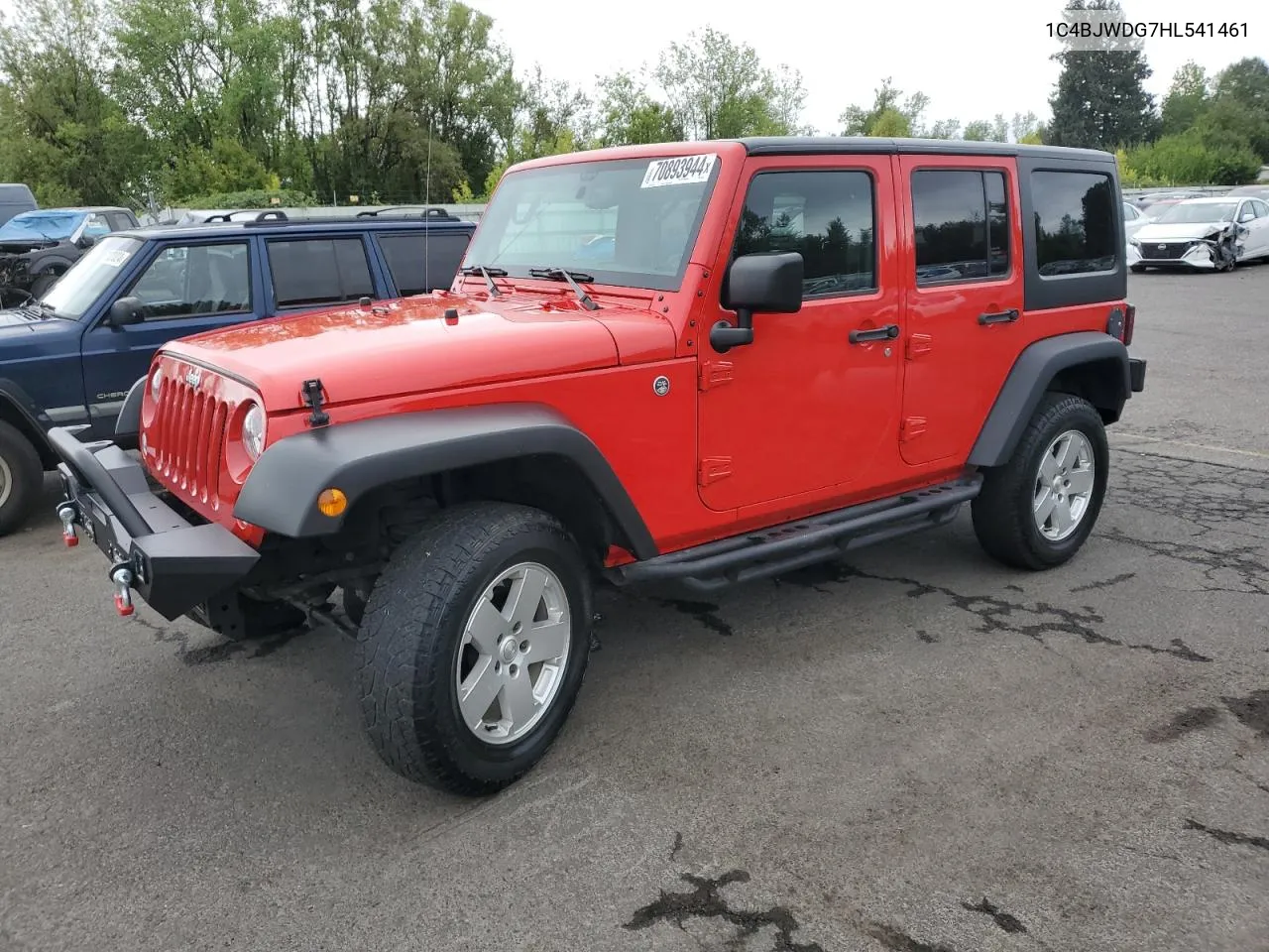 2017 Jeep Wrangler Unlimited Sport VIN: 1C4BJWDG7HL541461 Lot: 70893944