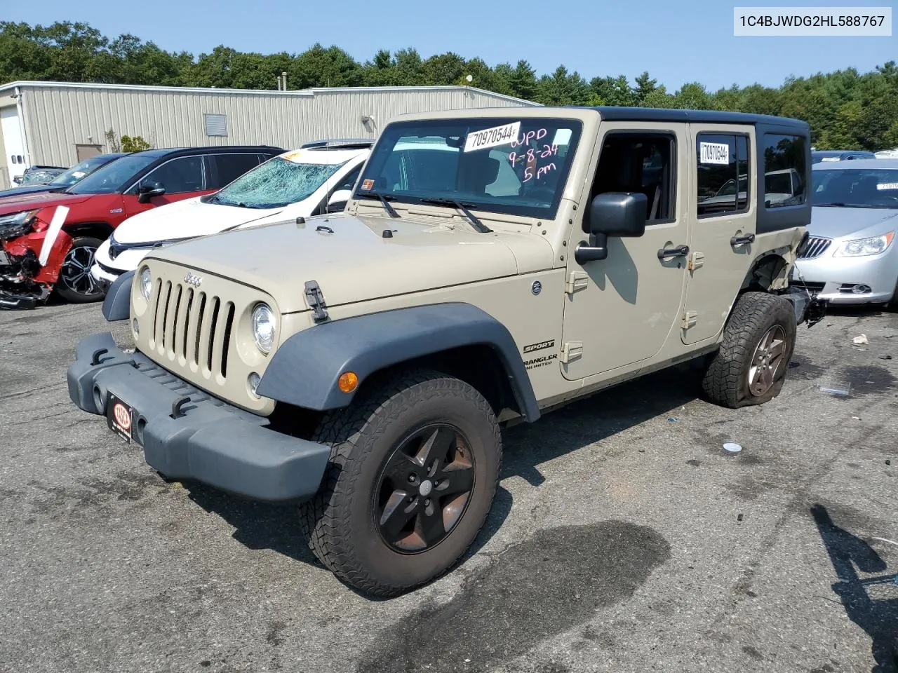 1C4BJWDG2HL588767 2017 Jeep Wrangler Unlimited Sport