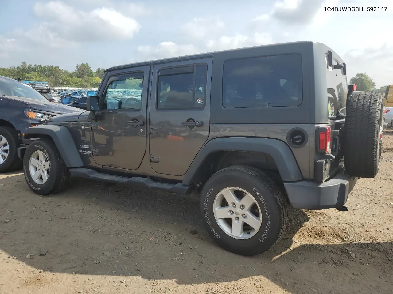 2017 Jeep Wrangler Unlimited Sport VIN: 1C4BJWDG3HL592147 Lot: 71099564