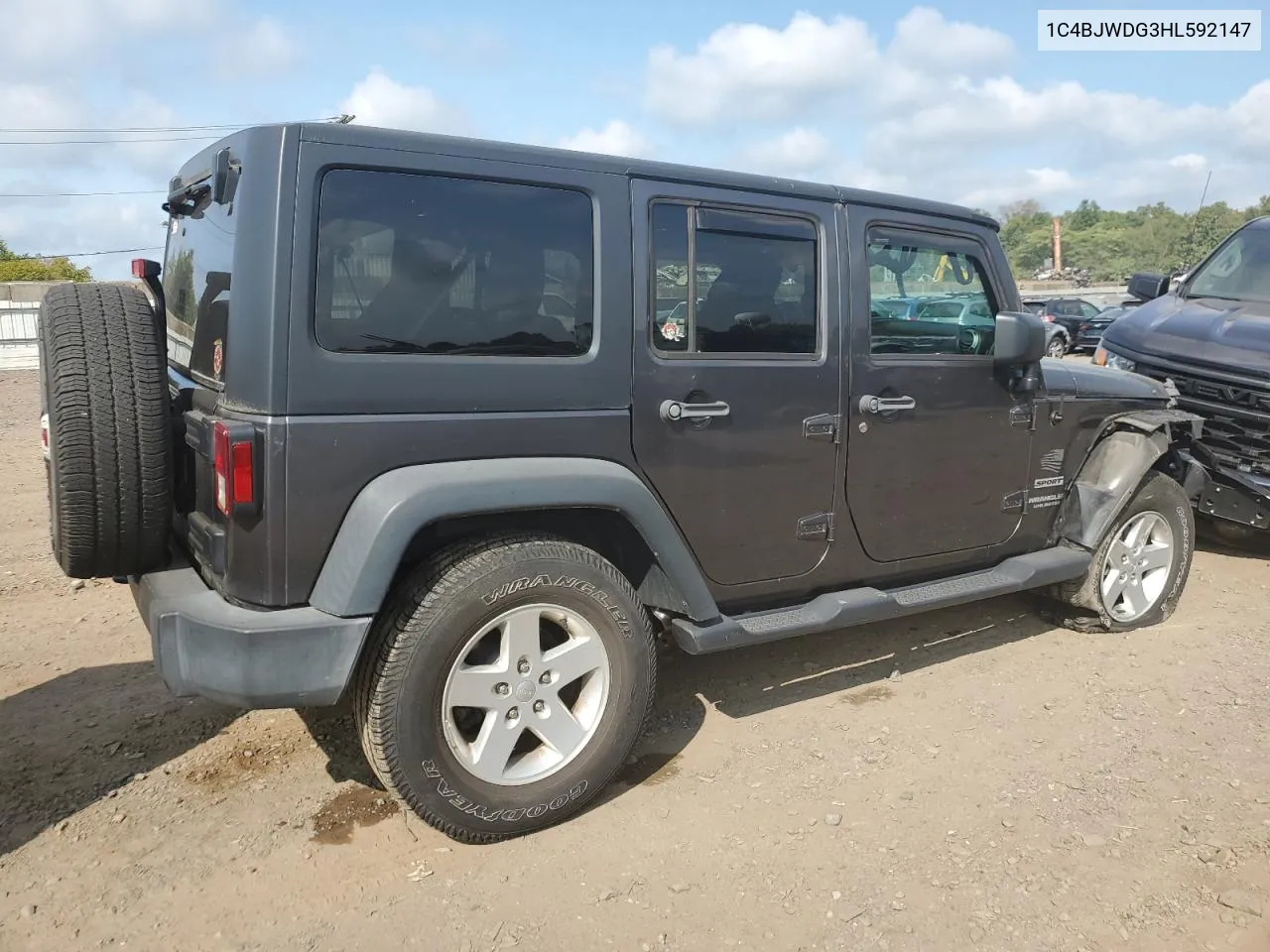 2017 Jeep Wrangler Unlimited Sport VIN: 1C4BJWDG3HL592147 Lot: 71099564