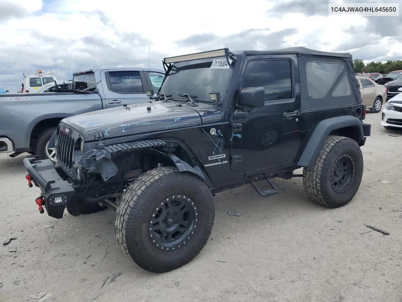 2017 Jeep Wrangler Sport VIN: 1C4AJWAG4HL645650 Lot: 71116304