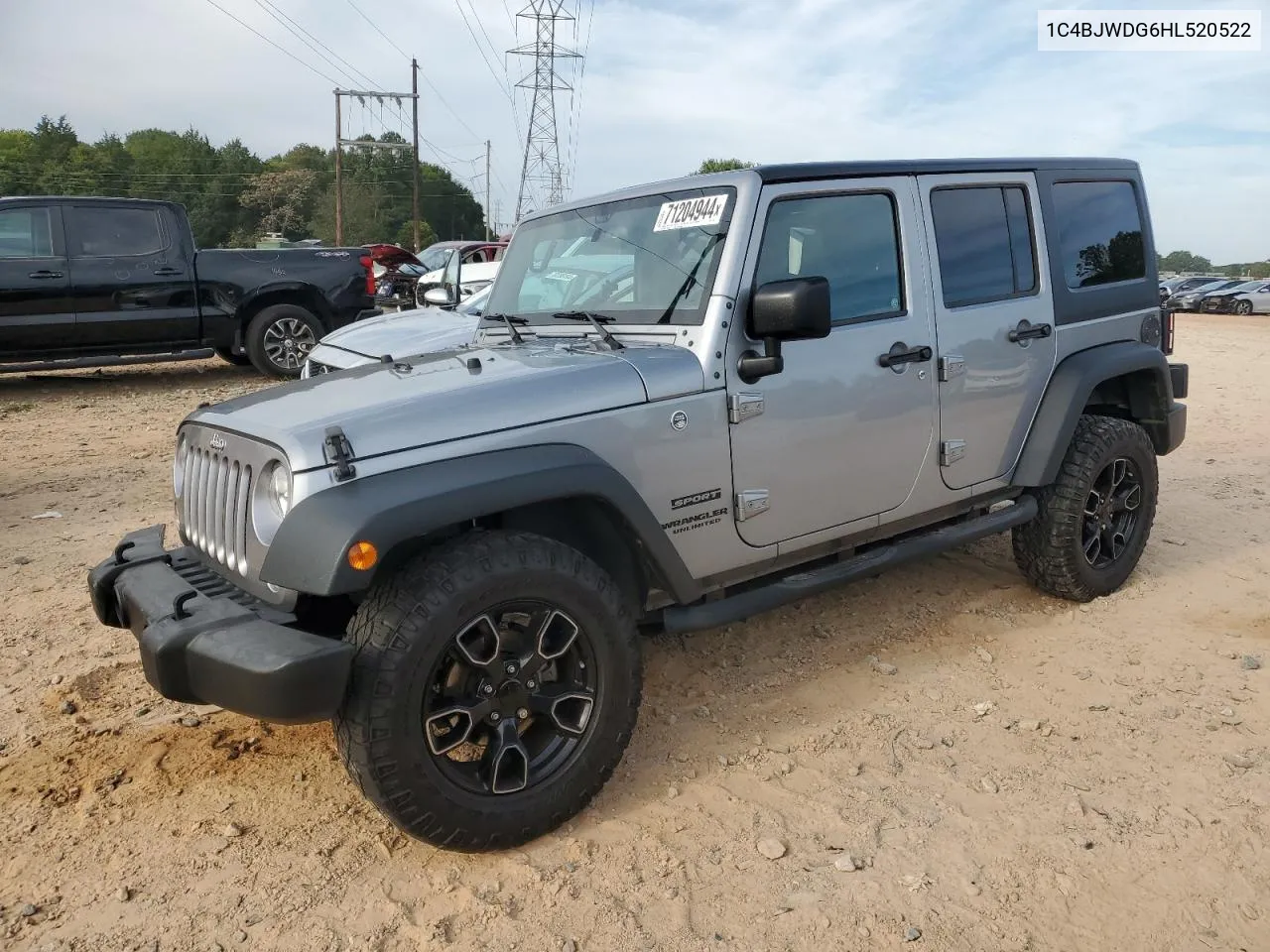 2017 Jeep Wrangler Unlimited Sport VIN: 1C4BJWDG6HL520522 Lot: 71204944