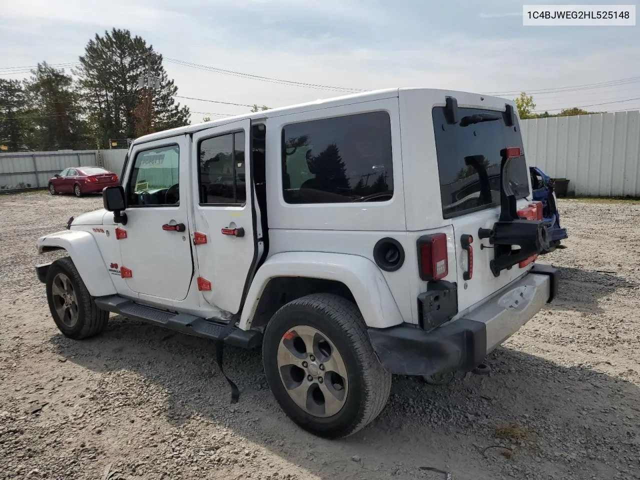 1C4BJWEG2HL525148 2017 Jeep Wrangler Unlimited Sahara