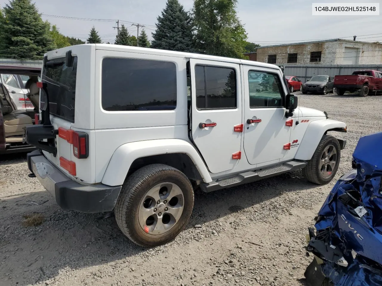 2017 Jeep Wrangler Unlimited Sahara VIN: 1C4BJWEG2HL525148 Lot: 71343474