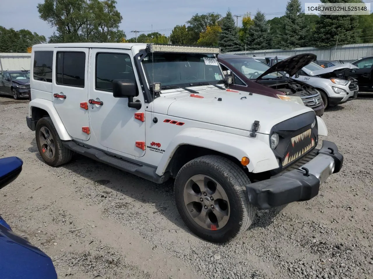 2017 Jeep Wrangler Unlimited Sahara VIN: 1C4BJWEG2HL525148 Lot: 71343474