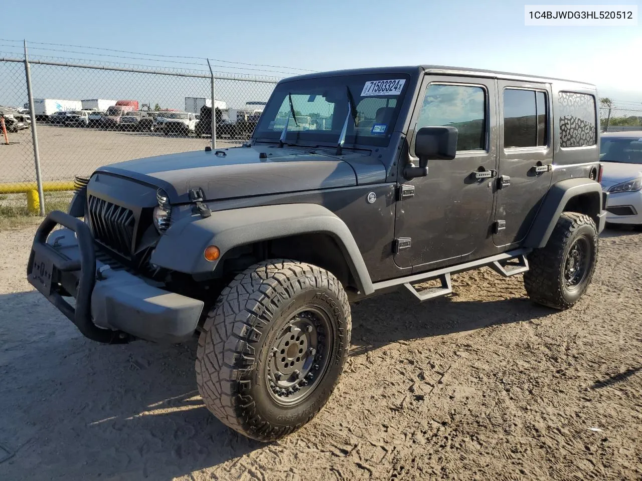 2017 Jeep Wrangler Unlimited Sport VIN: 1C4BJWDG3HL520512 Lot: 71503324