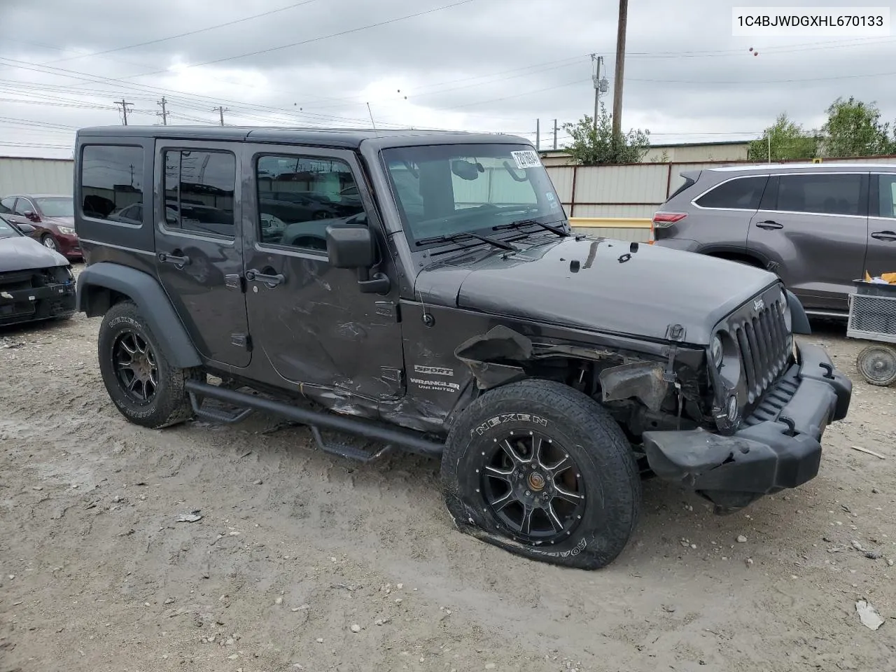 2017 Jeep Wrangler Unlimited Sport VIN: 1C4BJWDGXHL670133 Lot: 72016934