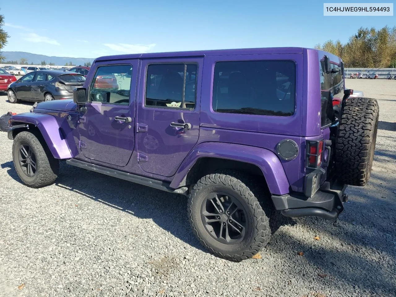 2017 Jeep Wrangler Unlimited Sahara VIN: 1C4HJWEG9HL594493 Lot: 72155434