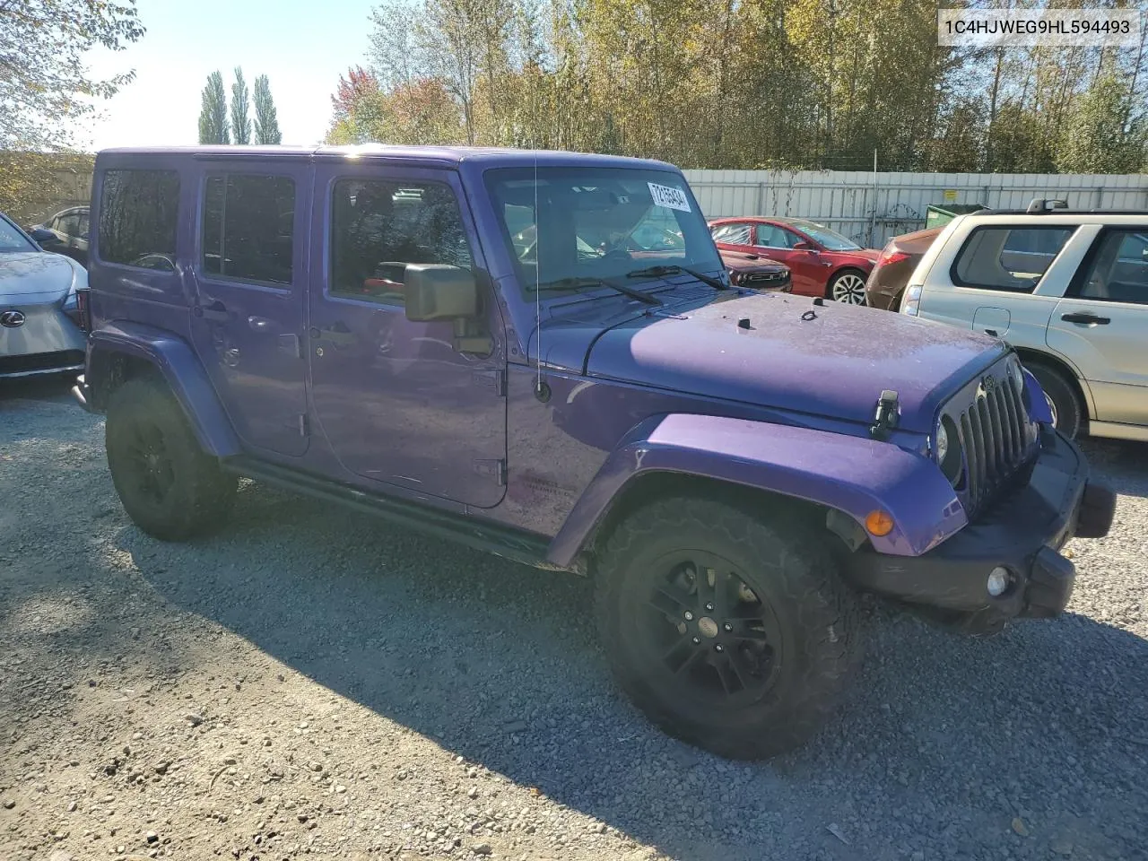 2017 Jeep Wrangler Unlimited Sahara VIN: 1C4HJWEG9HL594493 Lot: 72155434