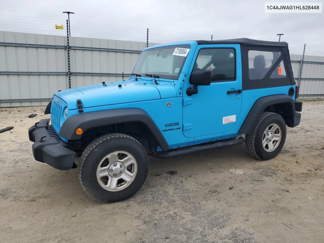 2017 Jeep Wrangler Sport VIN: 1C4AJWAG1HL628448 Lot: 72188564