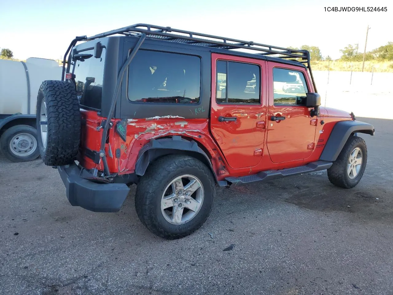 1C4BJWDG9HL524645 2017 Jeep Wrangler Unlimited Sport