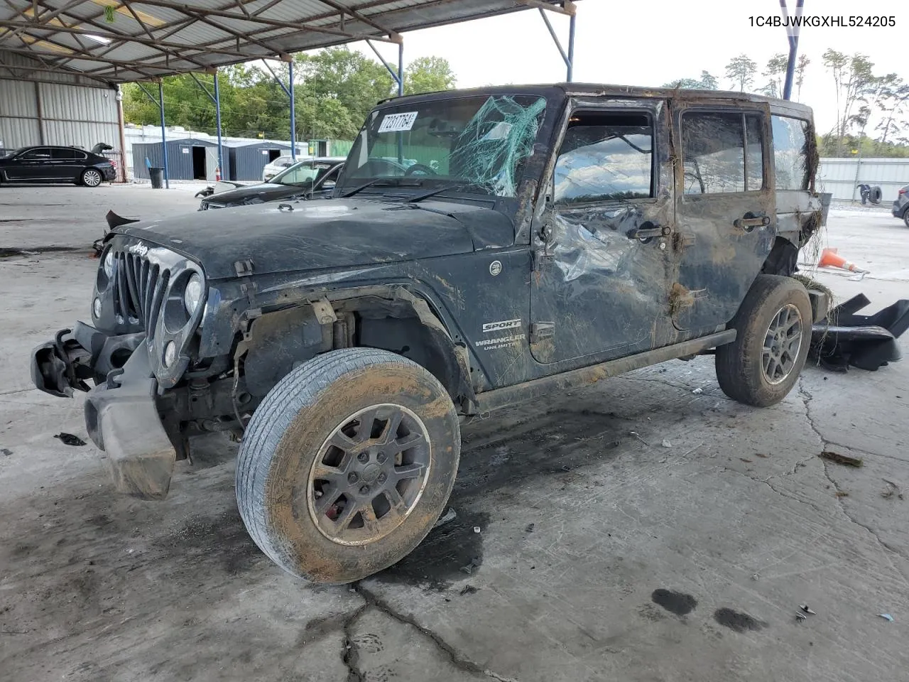 2017 Jeep Wrangler Unlimited Sport VIN: 1C4BJWKGXHL524205 Lot: 72317764