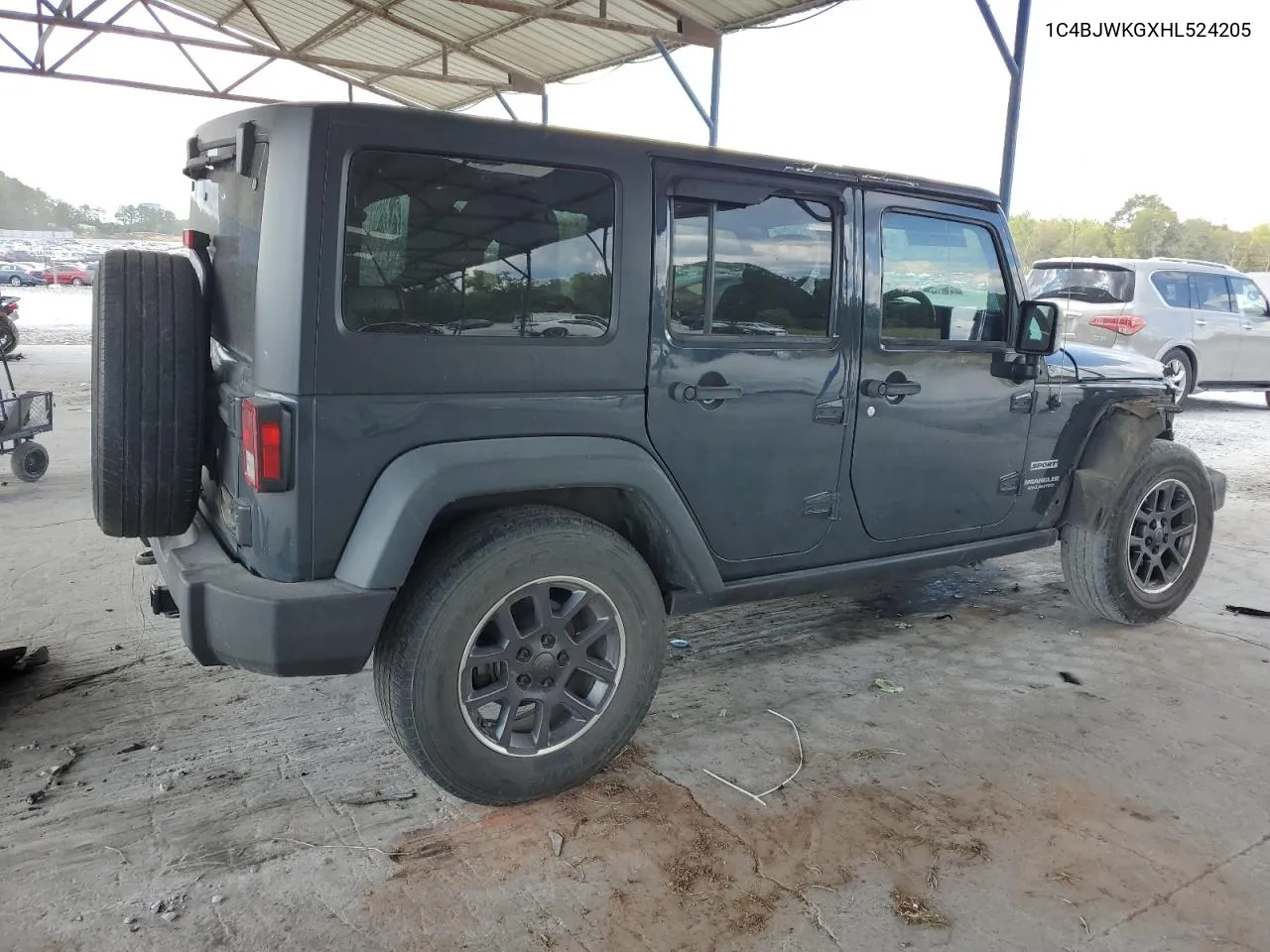 1C4BJWKGXHL524205 2017 Jeep Wrangler Unlimited Sport