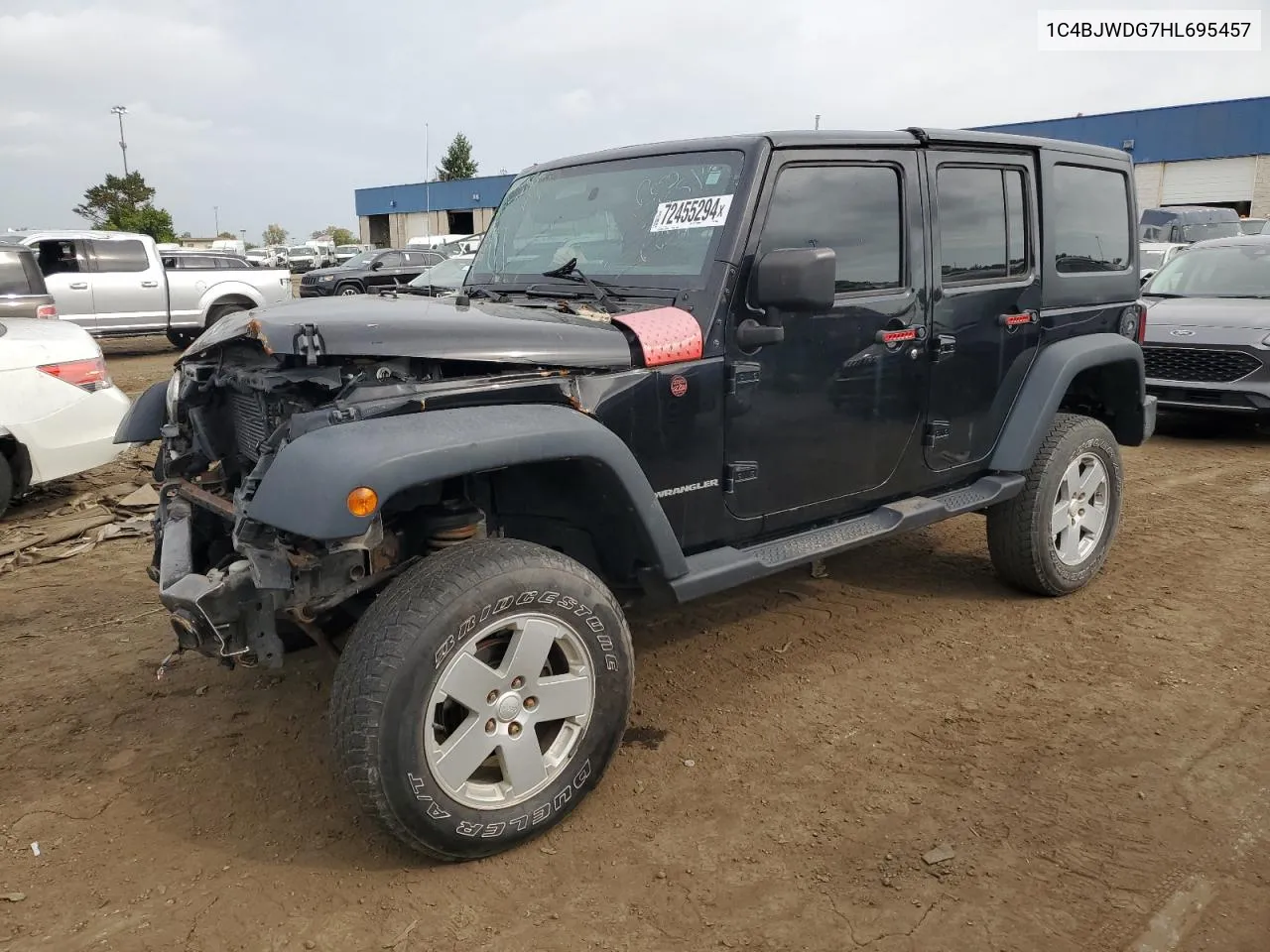 2017 Jeep Wrangler Unlimited Sport VIN: 1C4BJWDG7HL695457 Lot: 72455294