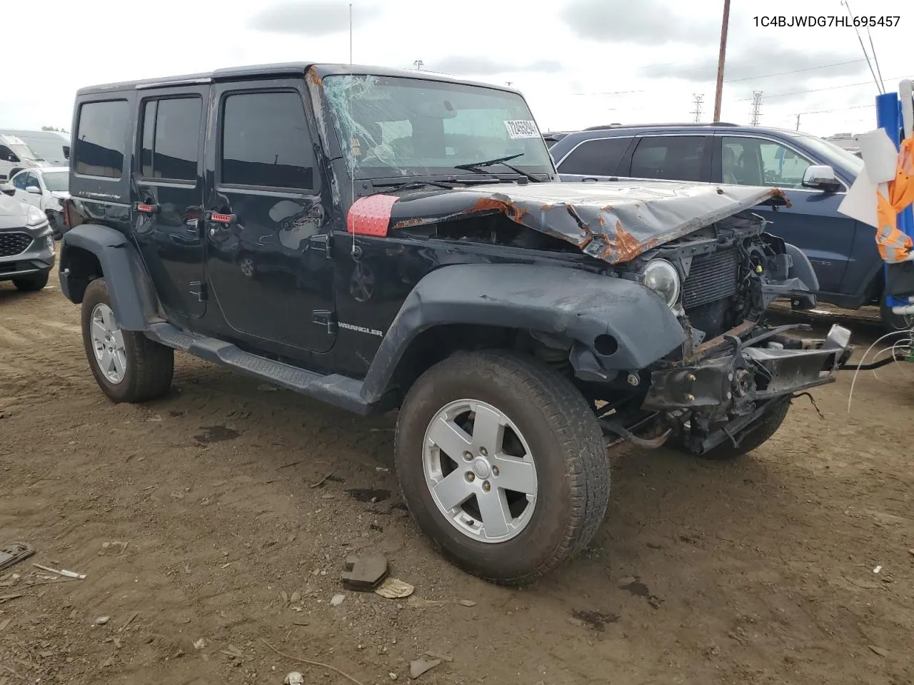 2017 Jeep Wrangler Unlimited Sport VIN: 1C4BJWDG7HL695457 Lot: 72455294