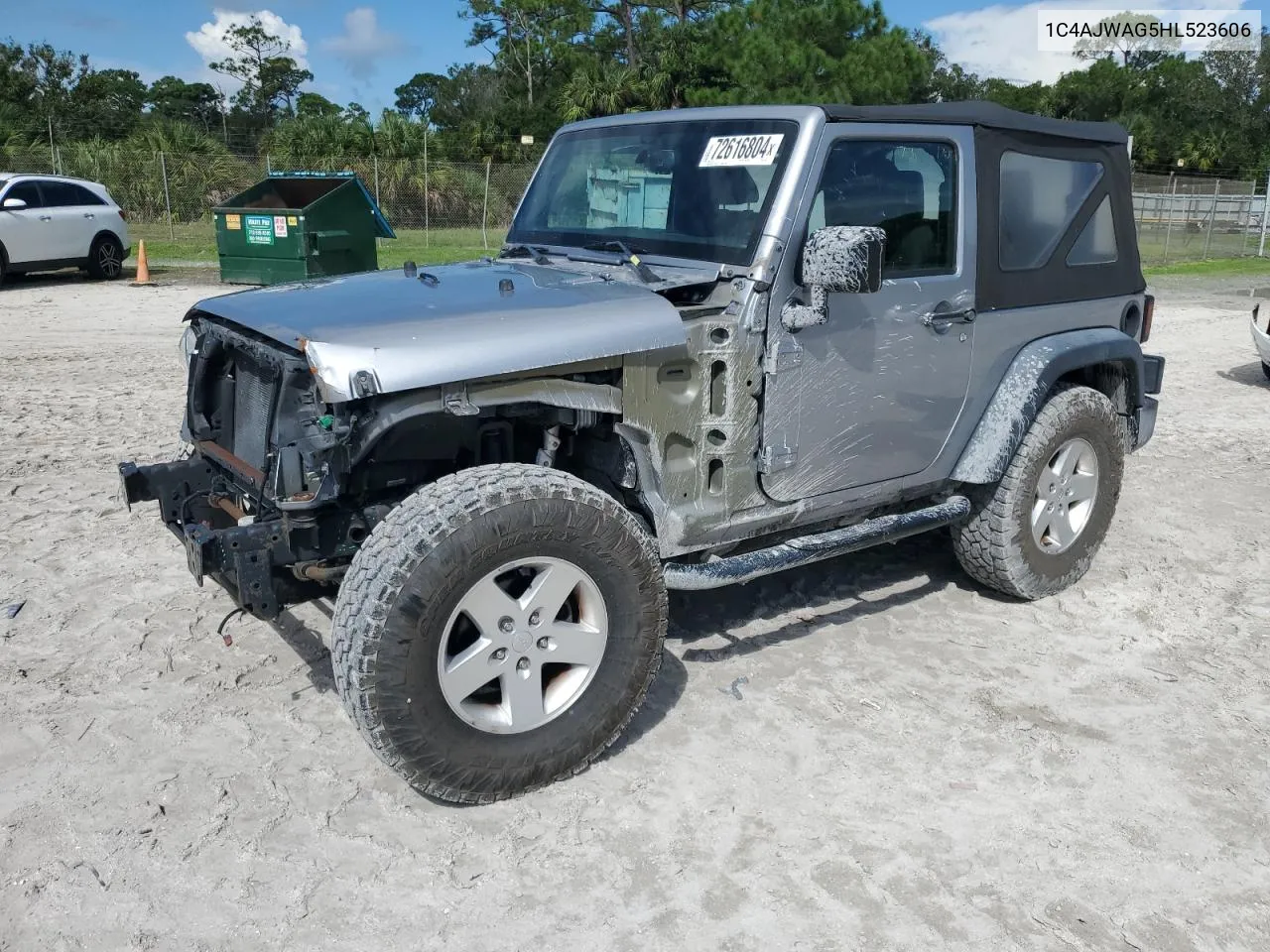 2017 Jeep Wrangler Sport VIN: 1C4AJWAG5HL523606 Lot: 72616804