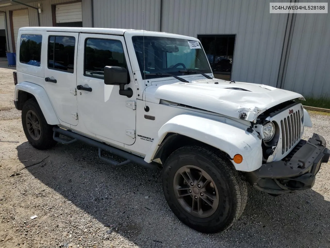 2017 Jeep Wrangler Unlimited Sahara VIN: 1C4HJWEG4HL528188 Lot: 72932744