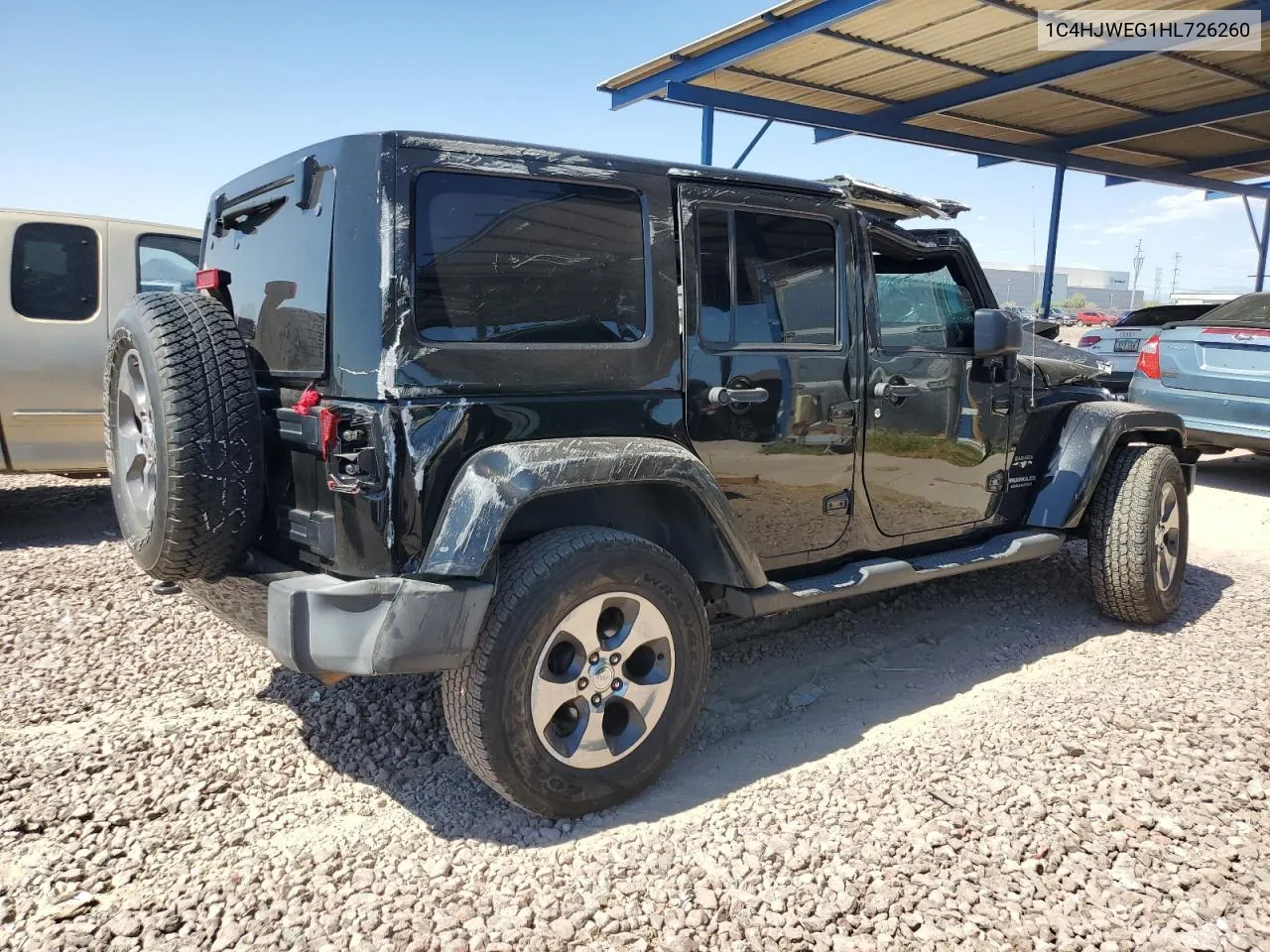 2017 Jeep Wrangler Unlimited Sahara VIN: 1C4HJWEG1HL726260 Lot: 73034404