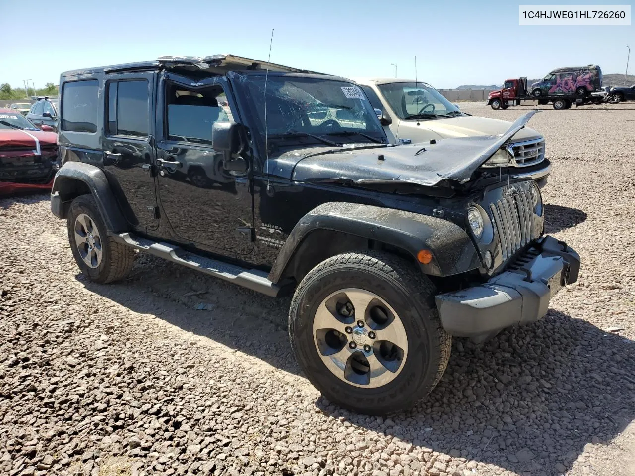 2017 Jeep Wrangler Unlimited Sahara VIN: 1C4HJWEG1HL726260 Lot: 73034404