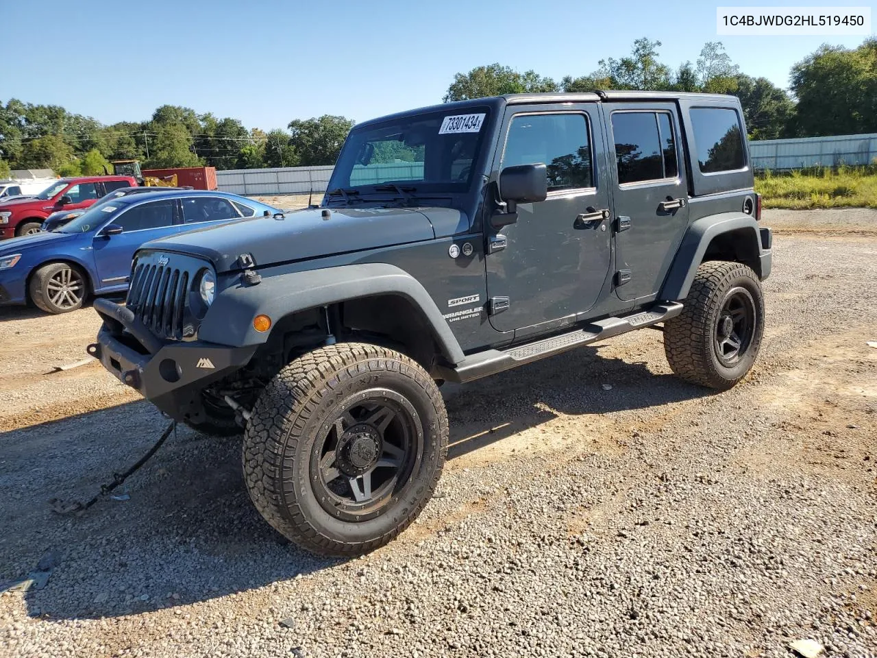 2017 Jeep Wrangler Unlimited Sport VIN: 1C4BJWDG2HL519450 Lot: 73301434