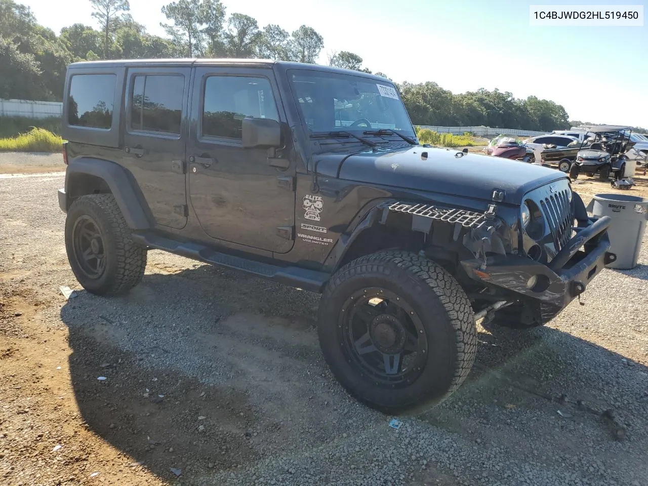 2017 Jeep Wrangler Unlimited Sport VIN: 1C4BJWDG2HL519450 Lot: 73301434