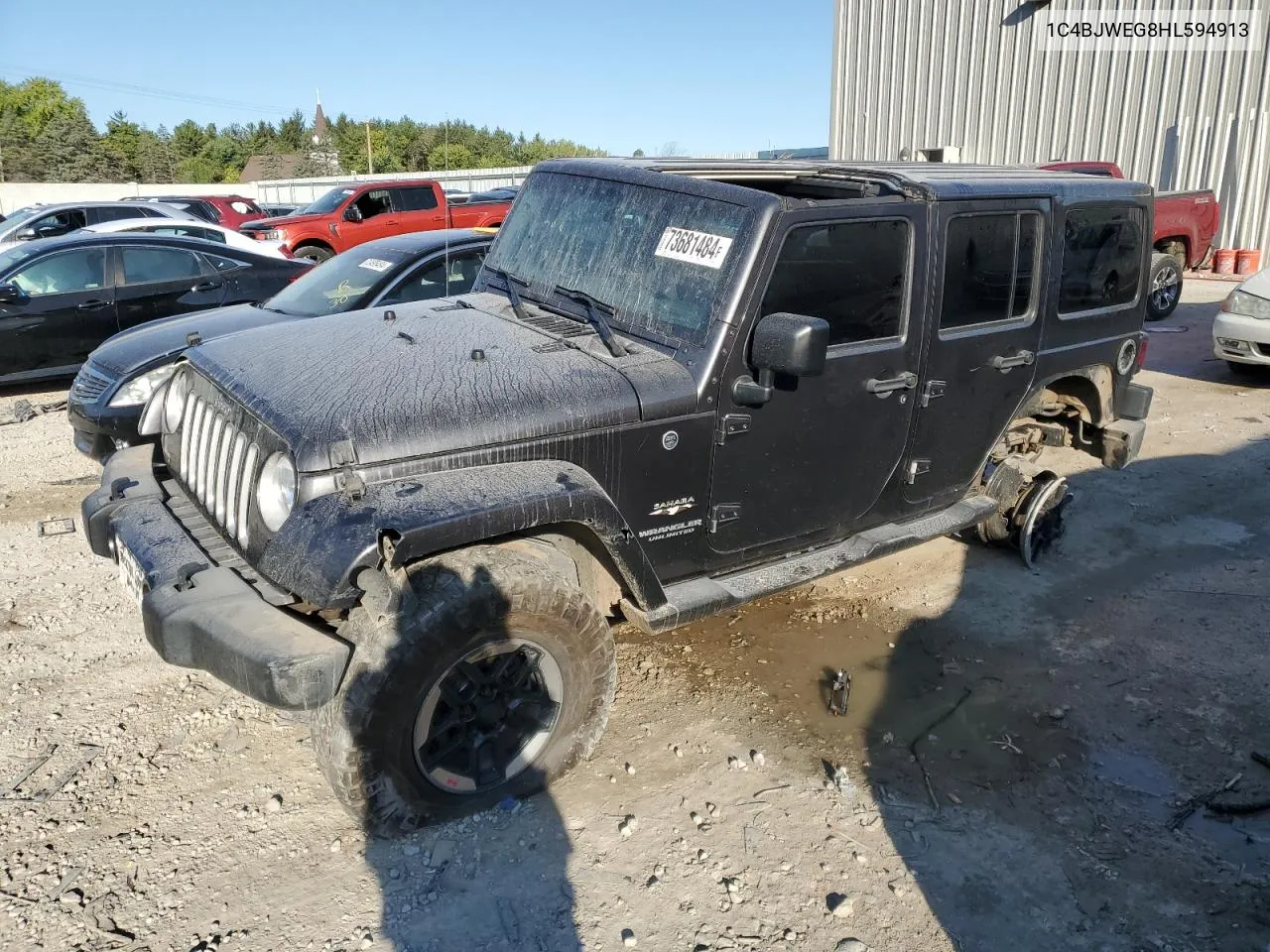 2017 Jeep Wrangler Unlimited Sahara VIN: 1C4BJWEG8HL594913 Lot: 73681484