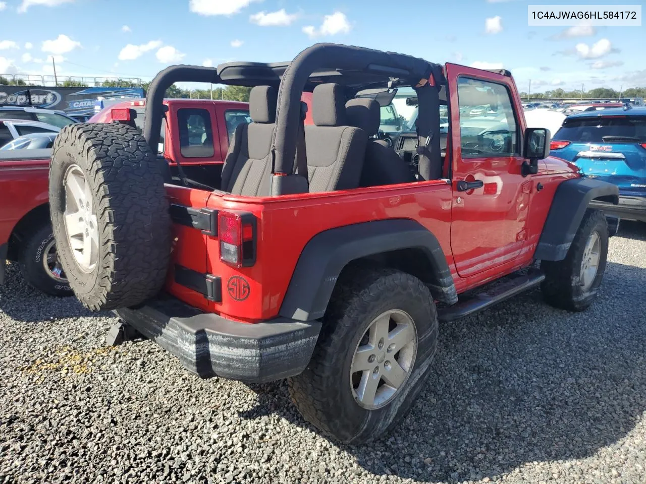 2017 Jeep Wrangler Sport VIN: 1C4AJWAG6HL584172 Lot: 73881884