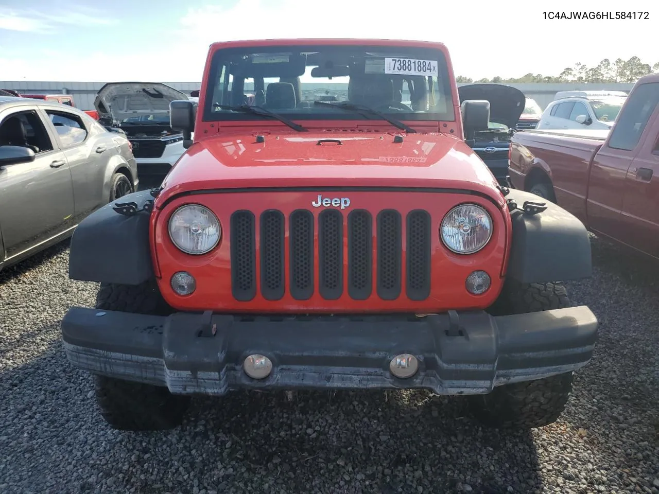 2017 Jeep Wrangler Sport VIN: 1C4AJWAG6HL584172 Lot: 73881884