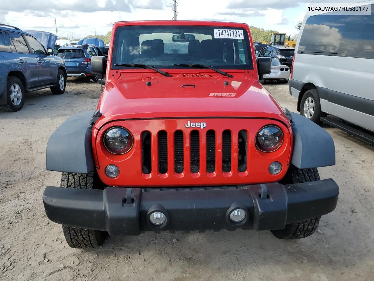 2017 Jeep Wrangler Sport VIN: 1C4AJWAG7HL580177 Lot: 74747134