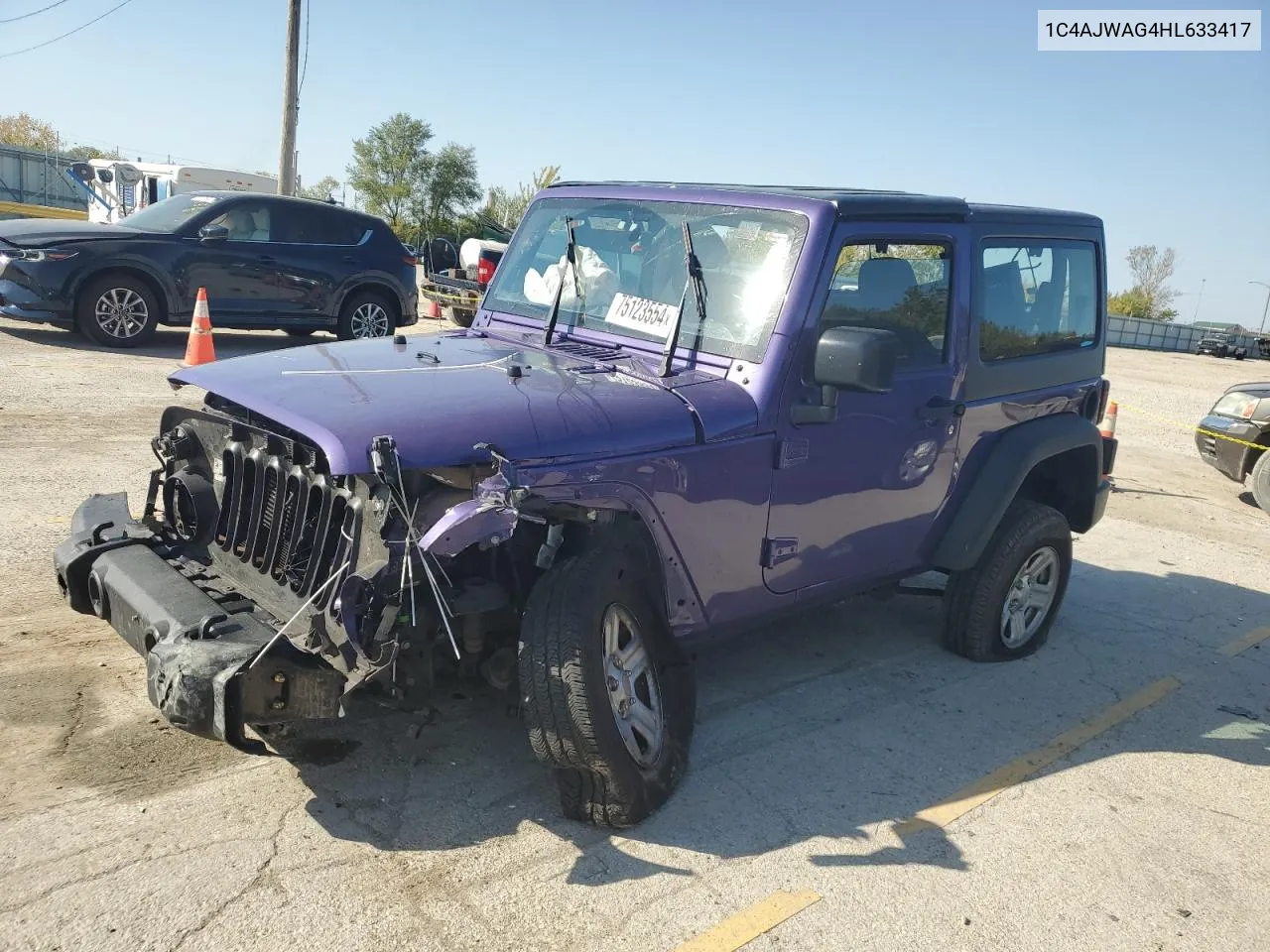 2017 Jeep Wrangler Sport VIN: 1C4AJWAG4HL633417 Lot: 75123554